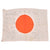 Original Japanese WWII Hand Painted Good Luck Flag with Lots of Signatures & Small Temple Stamps - 27½ x 39½”