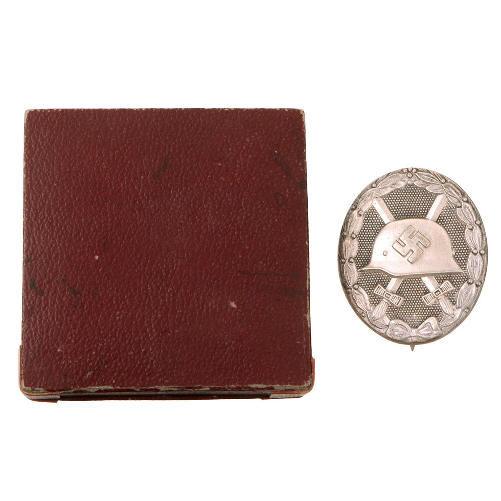 Original German WWII Second Class Silver Wound Badge by Klein & Quenzer A.G in Original Case Original Items