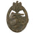 Original German WWII Early Bronze Grade Period Repaired Panzer Assault Tank Badge with Packet by Steinhauer & Lück - Hollow Back Original Items