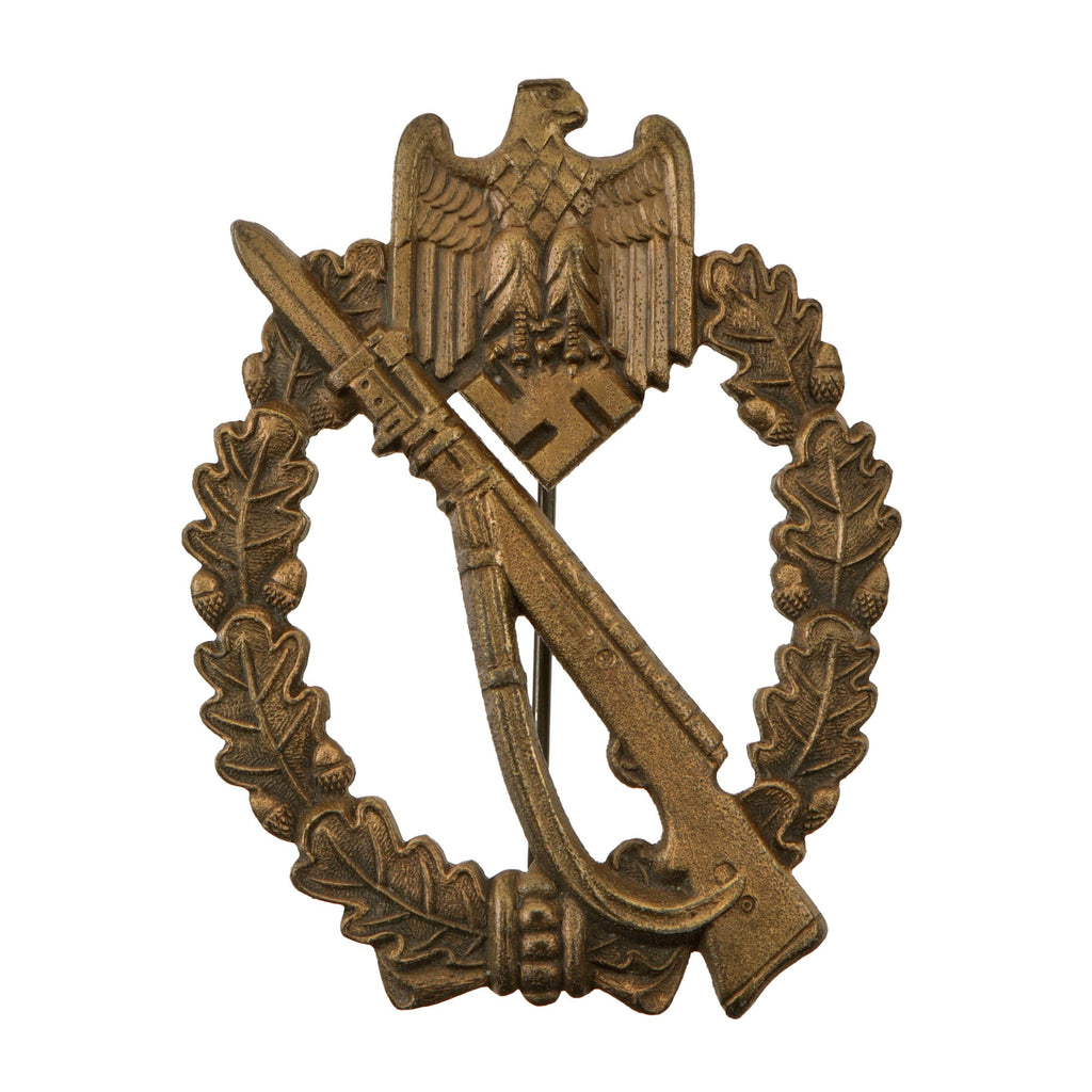 Original German WWII Bronze Grade Infantry Assault Badge by A.G. Metall & Kunststoff of Gablonz Original Items