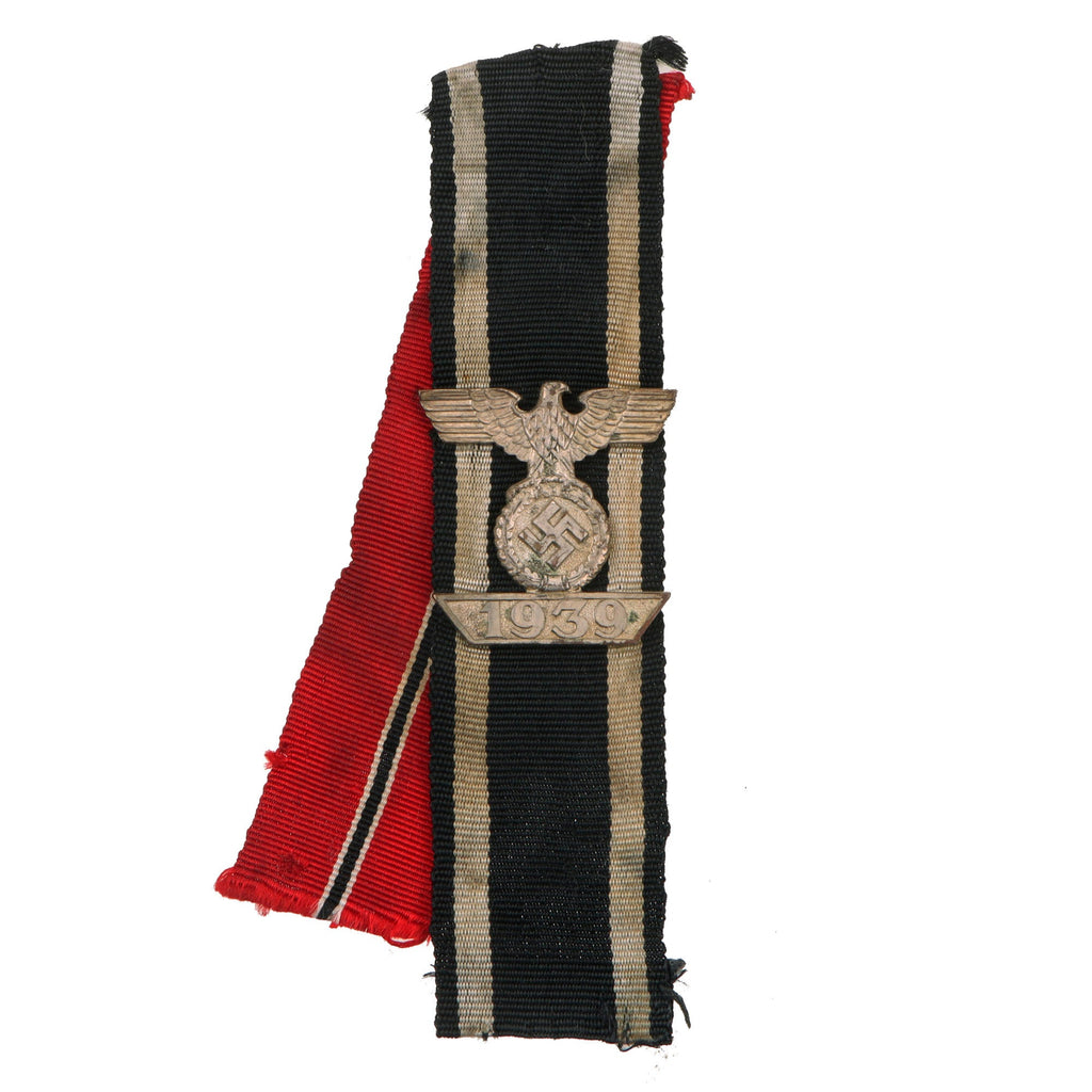 Original German WWII Clasp to the Iron Cross Second Class 1939 with EKII and Eastern Medal Ribbons - Spange zum Eisernen Kreuz Original Items