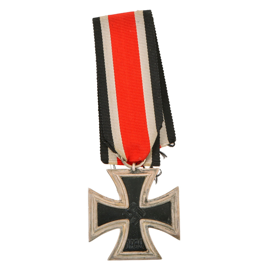 Original German WWII Wehrmacht Iron Cross 2nd Class 1939 by Hermann Aurich of Dresden with Ribbon - EKII Original Items