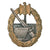 Original German WWII Early Tombak Kriegsmarine Navy Coastal Artillery Badge by C. Schwerin & Sohn of Berlin Original Items