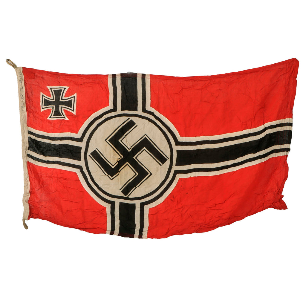 Original German WWII 80cm x 135cm National Battle Flag by LOH - Reichskriegsflagge Original Items