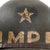 Original U.S. WWII 2nd Infantry Division Painted Military Police 1942 M1 McCord Front Seam Fixed Bale Helmet with MSA Liner Original Items