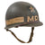 Original U.S. WWII 2nd Infantry Division Painted Military Police 1942 M1 McCord Front Seam Fixed Bale Helmet with MSA Liner Original Items
