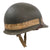Original U.S. WWII 2nd Infantry Division Painted Military Police 1942 M1 McCord Front Seam Fixed Bale Helmet with MSA Liner Original Items