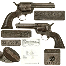Original U.S. Colt .32-20 W.CF. Single Action Army Revolver Made in 1891 with 4 3/4" Barrel and Factory Letter - Serial 141352