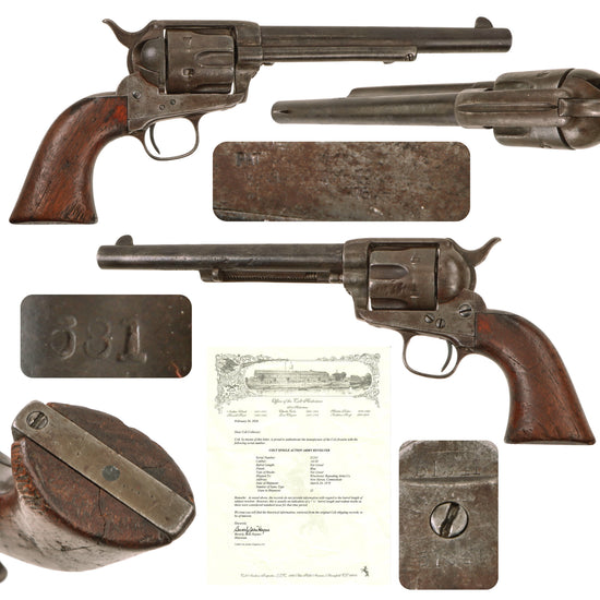 Original U.S. Colt Frontier Six Shooter .44-40 SAA Revolver Made in 1879 with 7 1/2" Barrel and Factory Letter - Serial 51241