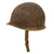 Original U.S. WWII Schlueter Fixed Bale Front Seam Captain’s M1 Helmet with Matching Firestone Liner Purportedly Found in Bastogne in 2005 - Untouched
