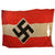Original German WWII Large HJ National Youth Organization Flag Removed from Building with Period Repairs - 67" x 89" Original Items