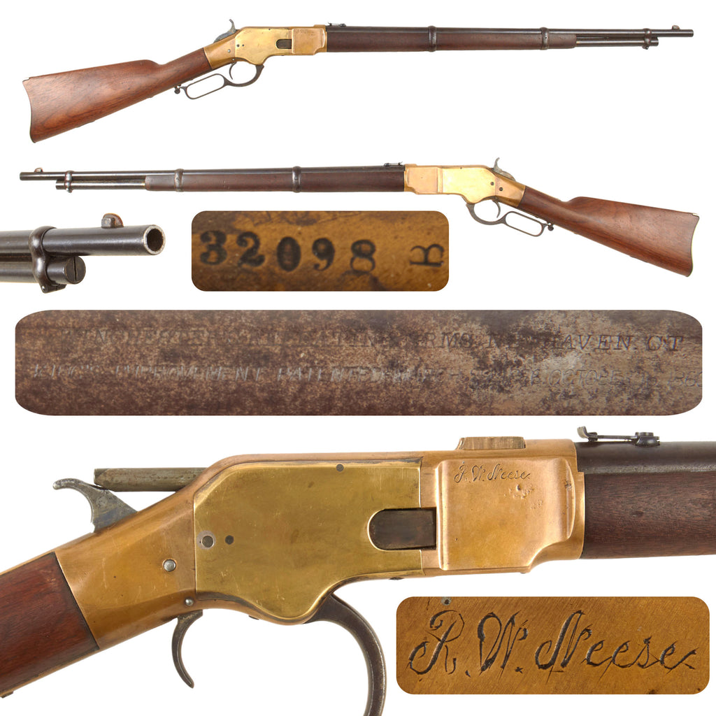Original U.S. Winchester Early 3rd Model 1866 "Yellow Boy" .44RF "Musket" Infantry Rifle Made in 1870 - Serial 32098B