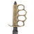 Original U.S. WWII Reissued Cut Down M1918 Mark I Trench Knife by AU LION with Leather Sheath Original Items