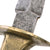 Original U.S. WWII Reissued Cut Down M1918 Mark I Trench Knife by AU LION with Leather Sheath Original Items
