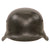 Original German WWII Heer Army No Decal M42 KIA Shot Through Helmet with 57cm Damaged Liner - Stamped hkp64 Original Items