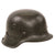 Original German WWII Heer Army No Decal M42 KIA Shot Through Helmet with 57cm Damaged Liner - Stamped hkp64 Original Items