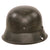 Original German WWII Heer Army No Decal M42 KIA Shot Through Helmet with 57cm Damaged Liner - Stamped hkp64 Original Items