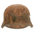 Original German WWII Heer Army No Decal M40 Sawdust Textured Camouflage Helmet with 1943 Dated 57cm Liner - Stamped Q64 Original Items