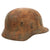 Original German WWII Heer Army No Decal M40 Sawdust Textured Camouflage Helmet with 1943 Dated 57cm Liner - Stamped Q64 Original Items