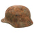 Original German WWII Heer Army No Decal M40 Sawdust Textured Camouflage Helmet with 1943 Dated 57cm Liner - Stamped Q64 Original Items