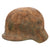 Original German WWII Heer Army No Decal M40 Sawdust Textured Camouflage Helmet with 1943 Dated 57cm Liner - Stamped Q64 Original Items