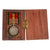 Original British Second Boer War Named Version Three Queen's South Africa Medal in Custom “Trench Art” Carved Wooden Display Box - Three Clasps Original Items