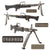 Original U.S. Vietnam War M60 Demilled Receiver Display Machine Gun with Feed Tray Side Hanger - Constructed from Original USGI Parts Original Items