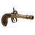Original Victorian Era Belgian Brass Percussion Vest Pistol with Bag Grip & Liège Proof - Circa 1845