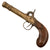 Original Victorian Era Belgian Brass Percussion Vest Pistol with Bag Grip & Liège Proof - Circa 1845