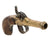 Original Victorian Era Belgian Brass Percussion Pocket Pistol with Bag Grip & Liège Proof - Circa 1845