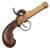 Original Victorian Era Belgian Brass Percussion Pocket Pistol with Bag Grip & Liège Proof - Circa 1845