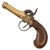 Original Victorian Era Belgian Brass Percussion Pocket Pistol with Bag Grip & Liège Proof - Circa 1845