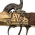 Original Victorian Era Belgian Brass Percussion Pocket Pistol with Bag Grip & Liège Proof - Circa 1845