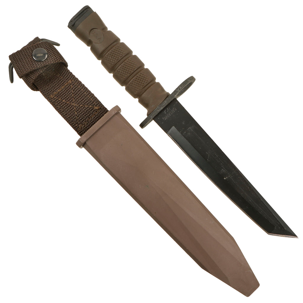 Original U.S. GWoT USMC Combat Experimental Tanto Blade M11 EOD Bayonet with Scabbard by Ontario Knife Co. Original Items