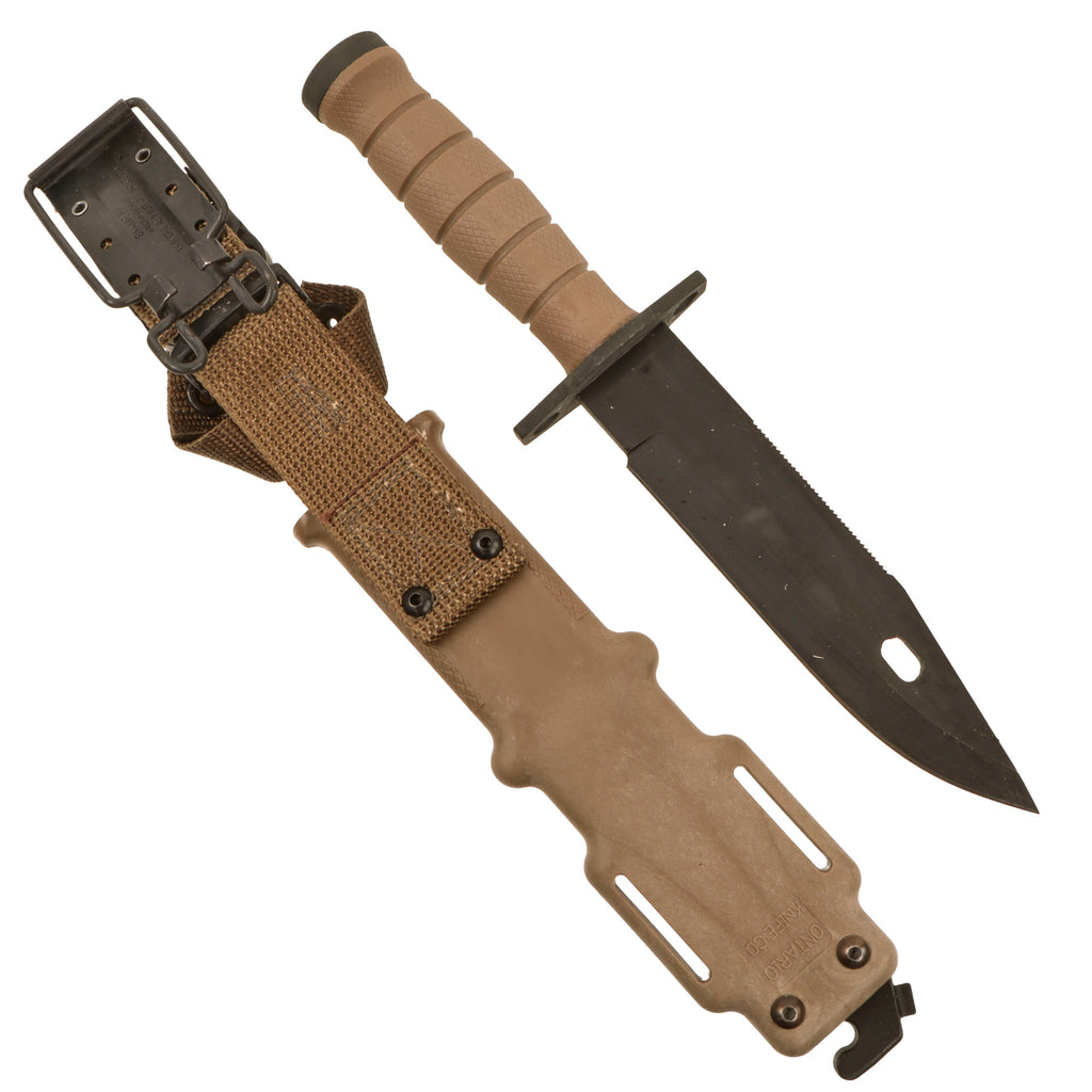 Original U.S. GWoT M11 EOD Knife with M10 Wire Cutter Scabbard by Ontario Knife Co. Original Items