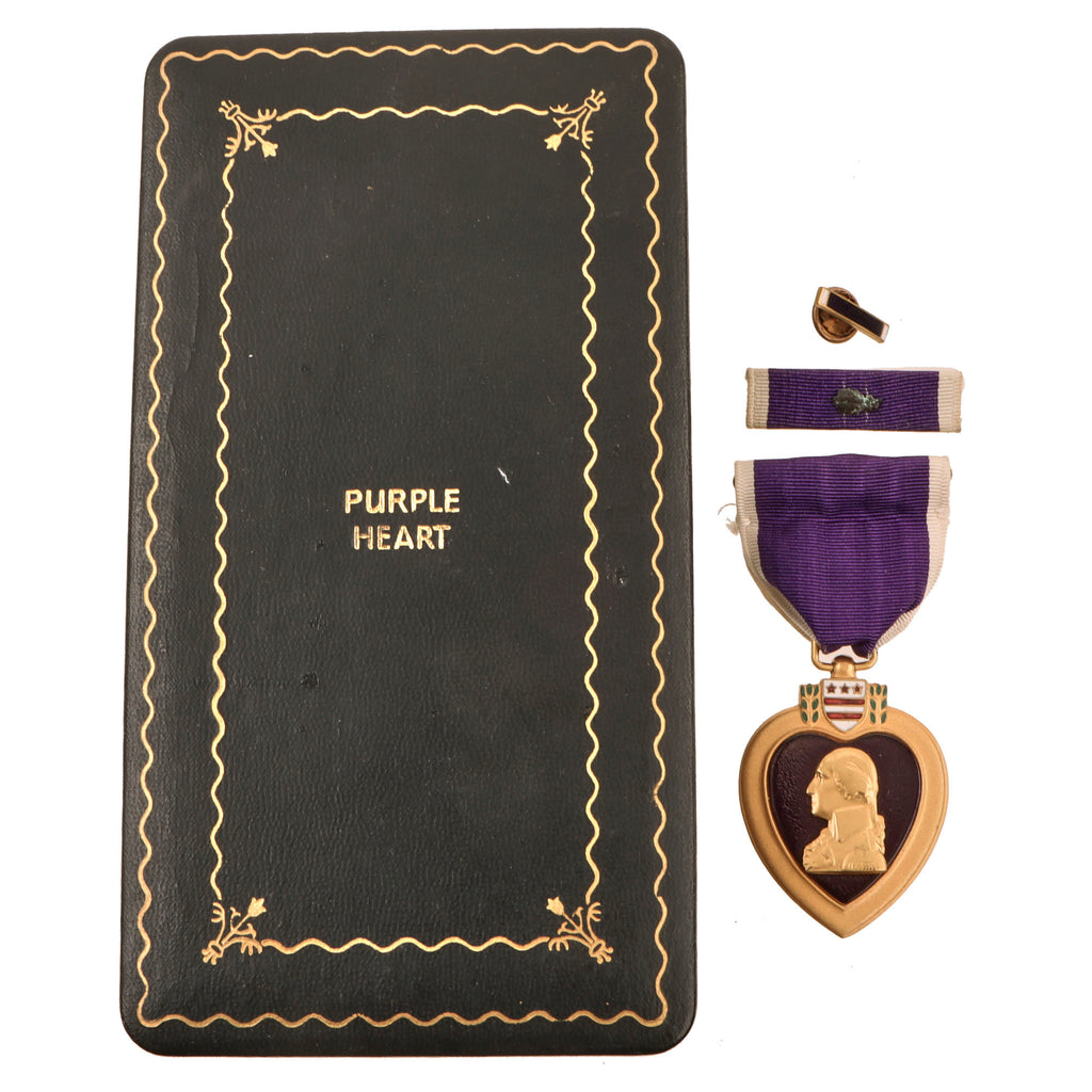 Original U.S. WWII Numbered Purple Heart Medal in Original Presentation Case with Ribbon & Lapel Pin - #284883 Original Items