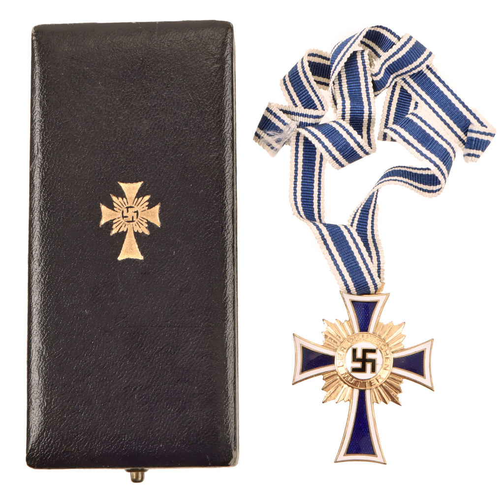 Original German WWII Cased Gold Mother’s Cross by C.F. Zimmermann of Pforzheim Original Items