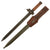 Original Hungarian WWII Mannlicher M1935 Infantry Rifle Bayonet with Scabbard and Leather Frog - Puska 35.M Original Items