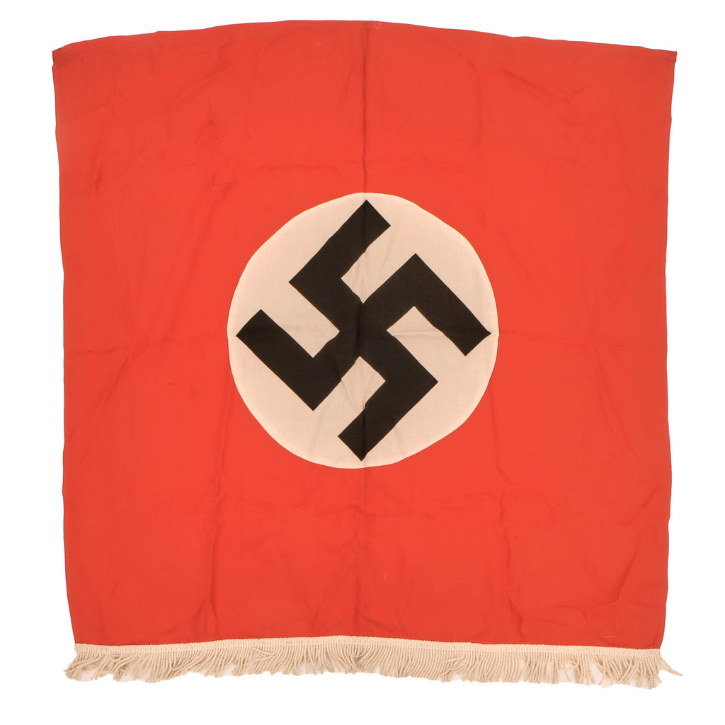 Original German WWII NSDAP National Socialist Party Fringed Podium Banner - 31" x 31" Original Items