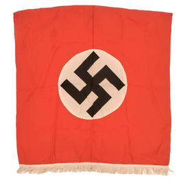 Original German WWII NSDAP National Socialist Party Fringed Podium Banner - 31" x 31"