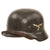 Original German WWII Luftwaffe M35 Double Decal Steel Helmet with 1938 Dated 56cm Liner & Chinstrap - Stamped EF64