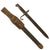 Original Italian M1871/1915 Vetterli Rifle Shortened Bayonet with Scabbard & Leather Frog Original Items