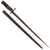 Original Chinese WWII Contract M-1924 Mauser Ersatz Bayonet - Belgian-Made from P-1853 Socket Bayonet with Original Custom Triangular Scabbard
