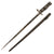 Original Chinese WWII Contract M-1924 Mauser Ersatz Bayonet - Belgian-Made from P-1853 Socket Bayonet with Original Custom Triangular Scabbard