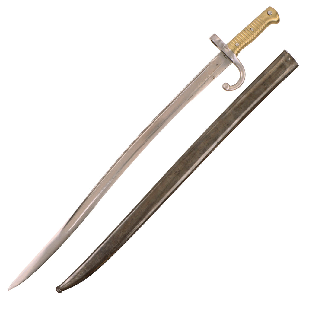 Original German Made Egyptian Remington Rolling Block 1869 Saber Bayonet with Scabbard Original Items