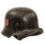 Original German WWII M34 Square Dip NSDAP Double Decal Civic Police Steel Helmet with 58cm Liner and Chinstrap - Ordnungspolizei