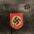 Original German WWII M34 Square Dip NSDAP Double Decal Civic Police Steel Helmet with 58cm Liner and Chinstrap - Ordnungspolizei Original Items