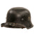 Original German WWII M34 Square Dip NSDAP Double Decal Civic Police Steel Helmet with 58cm Liner and Chinstrap - Ordnungspolizei Original Items