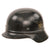Original German WWII Beaded M35 NSDAP Double Decal Civic Police Steel Helmet with 54cm Liner and Chinstrap - marked NS62 Original Items
