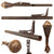 Original German WWII Inert Panzerfaust 100 Anti-Tank Rocket Launcher with Projectile and Wooden Tail - Relic Condition Original Items